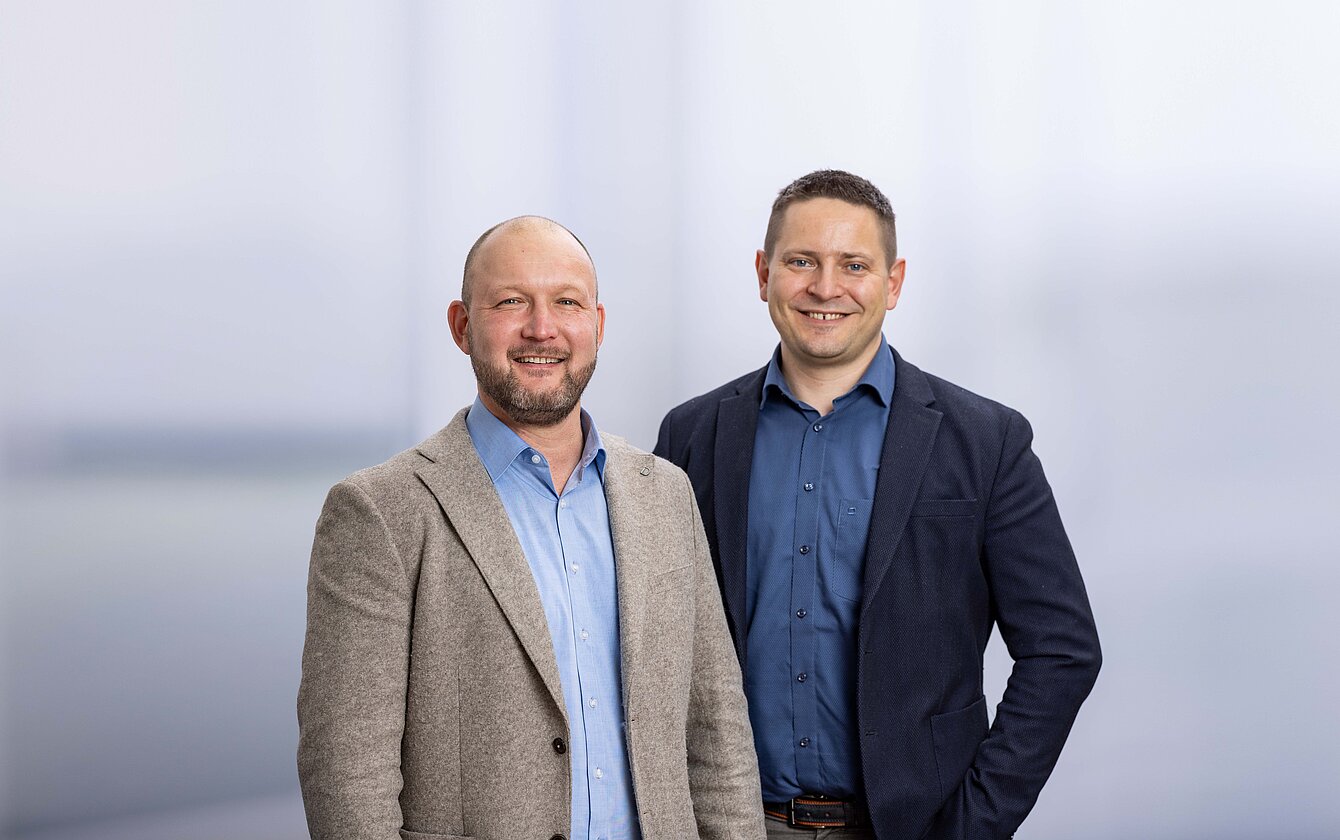 Tim Santo und Matthias Schmieder sind verantwortlich für den Standort Schopfheim