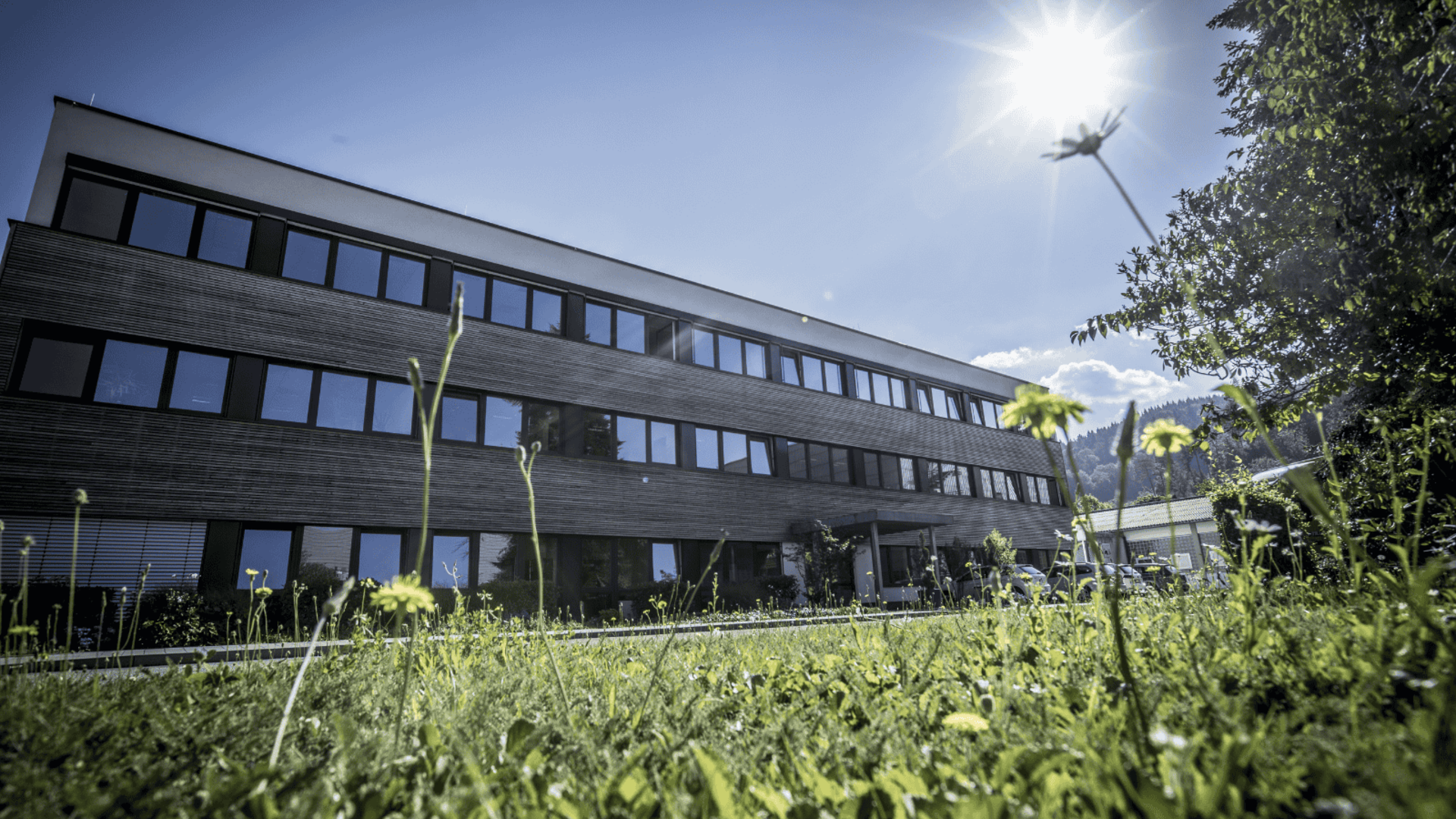 Hauptsitz von Faller Packaging in Waldkirch mit moderner Industriearchitektur im Vordergrund einer begrünten Fläche